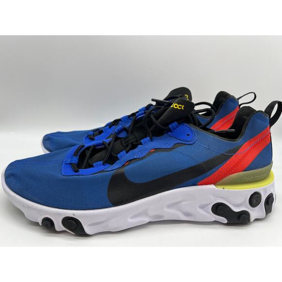 Nike React Element 55 Game Royal Blue Men's Sneakers BQ6166-403 Size 13 NEW - Picture 2 of 16